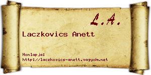 Laczkovics Anett névjegykártya