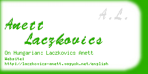 anett laczkovics business card
